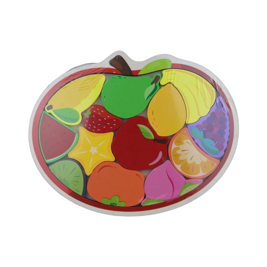 Fruit Puzzle - High Quality Wooden Educational Jigsaw with Colorful Fruit Pieces