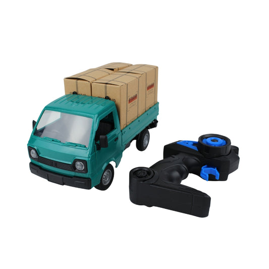 RC Delivery Truck with LED Lights, Sound, Smoke Effect & Realistic Cargo - 1:16 Scale