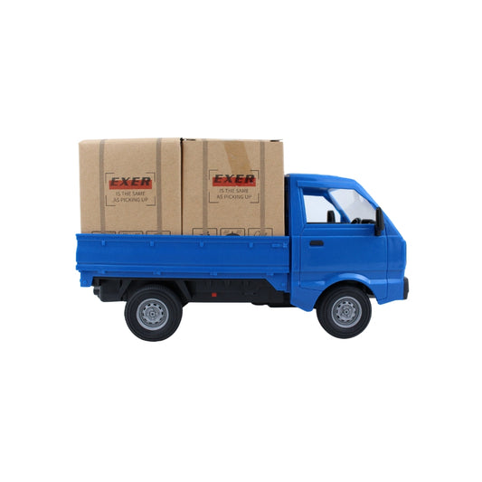 RC Delivery Truck with LED Lights, Sound, Smoke Effect & Realistic Cargo - 1:16 Scale