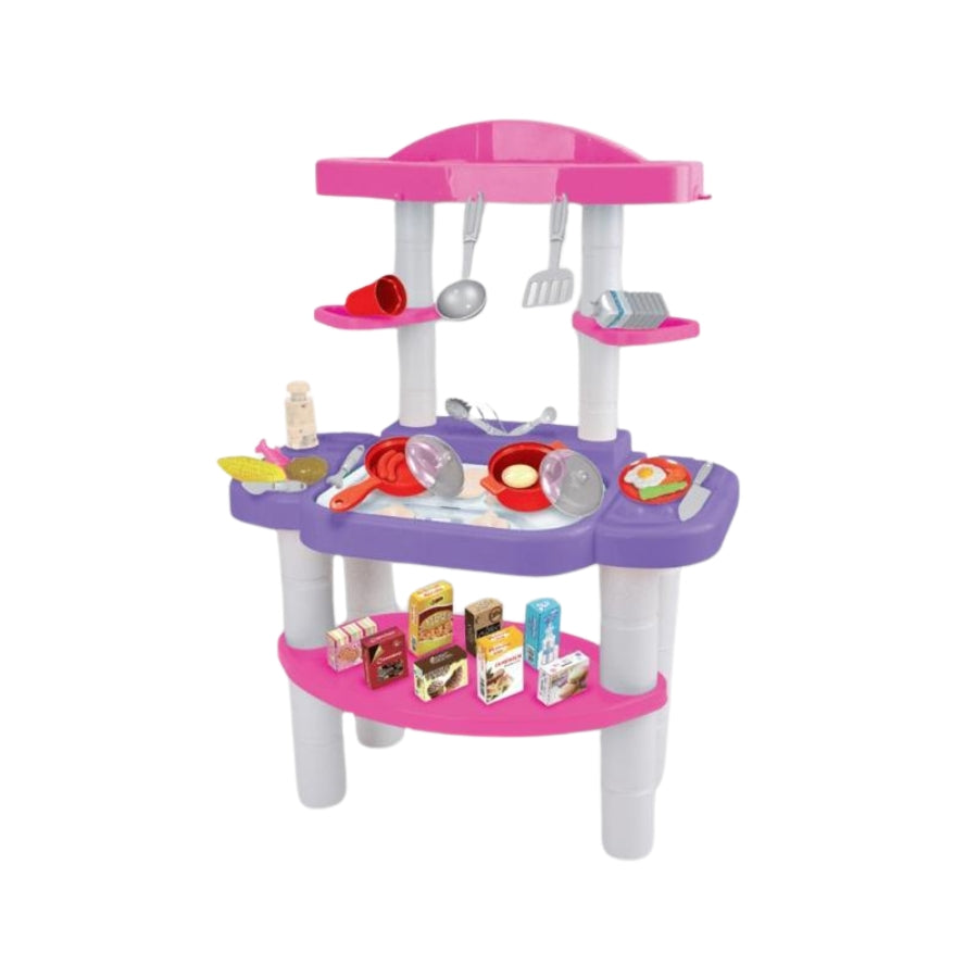 Unicorn Kitchen Set - DIY Play Kitchen with Sound, Light & Water Features