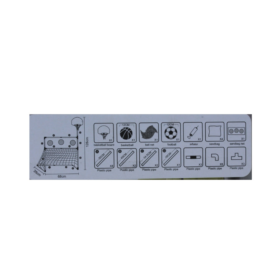 3-in-1 Sport Set - Basketball, Soccer & Bean Bag Toss Game