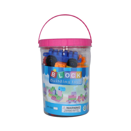 47 Pcs Block Building Toys - Construction Set in Storage Bucket