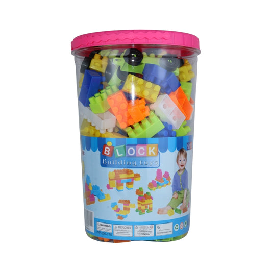 158 PCS Block Building Toys - Construction Set in Storage Bucket