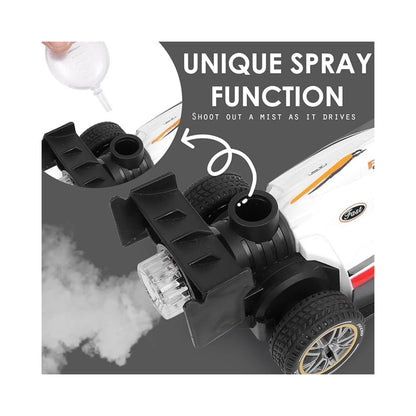 RC Speed Formula F1 Car, 1:14 Scale, Remote Control, Rechargeable, with Smoke Spray, Realistic Sound & Light