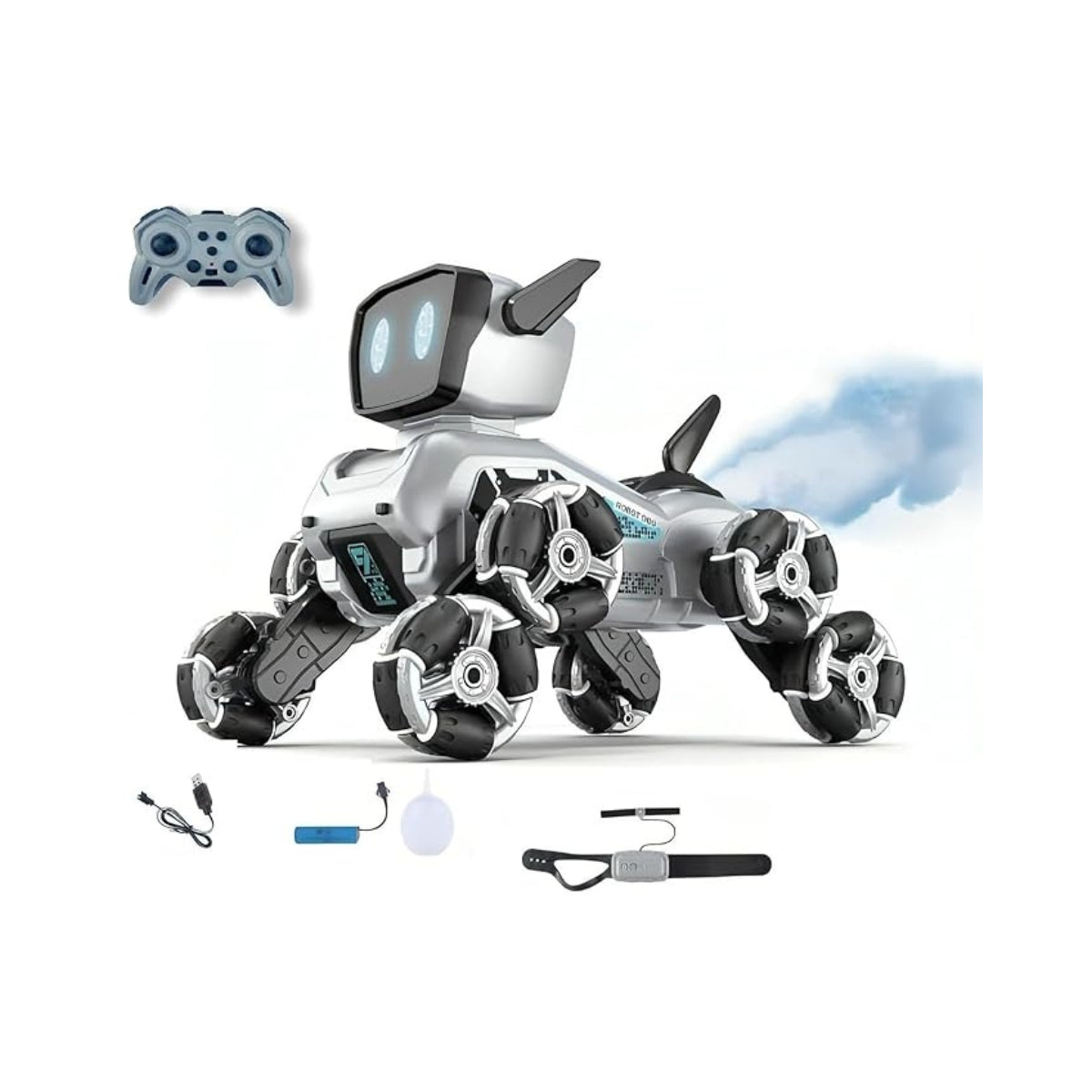 RC Stunt Robot Dog with Remote and 8WD Gesture Control