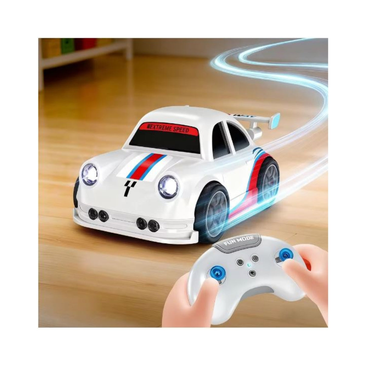 4WD Mini Remote Controlled Drift Stunt Car – 360° Spin, Lights, Music, & Sensor-Controlled