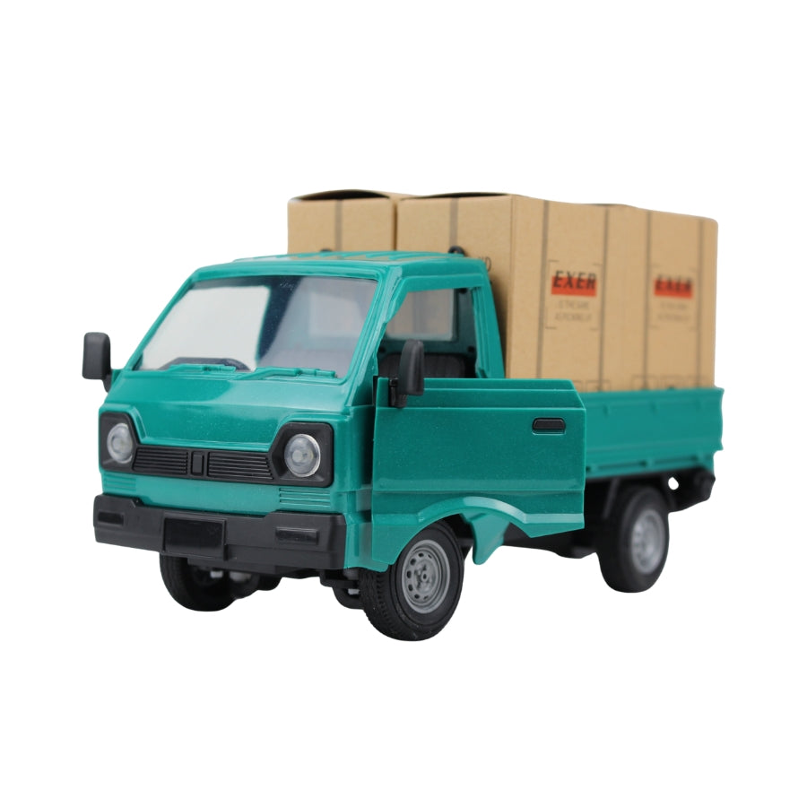 RC Delivery Truck with LED Lights, Sound, Smoke Effect & Realistic Cargo - 1:16 Scale