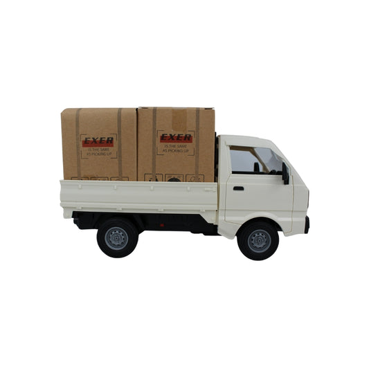 RC Delivery Truck with LED Lights, Sound, Smoke Effect & Realistic Cargo - 1:16 Scale