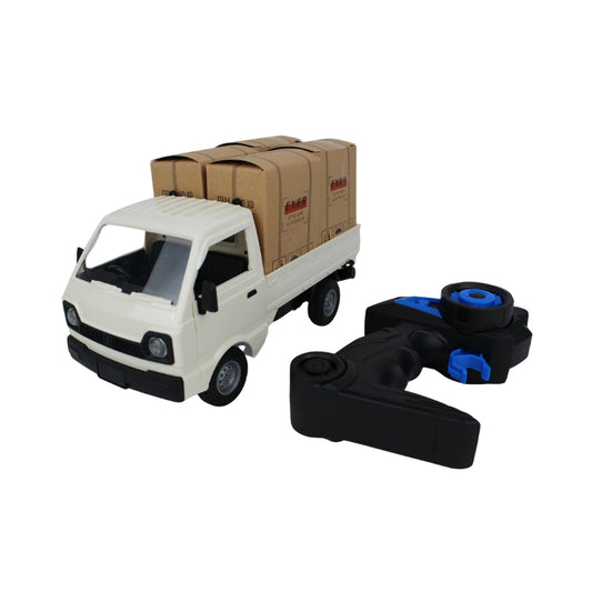 RC Delivery Truck with LED Lights, Sound, Smoke Effect & Realistic Cargo - 1:16 Scale