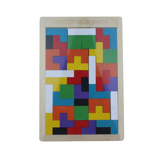 Wood Intelligence - Wooden Tetris Puzzle Brain Teaser Game