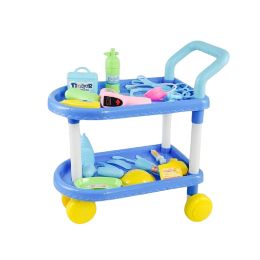 Deluxe Doctor Cart Play Set - My Little Trolley with Complete Medical Tools