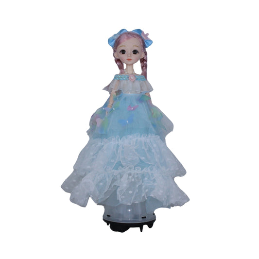 Princess Colorful Light Doll - 360° Rotating Musical Dancing Doll with LED Lights