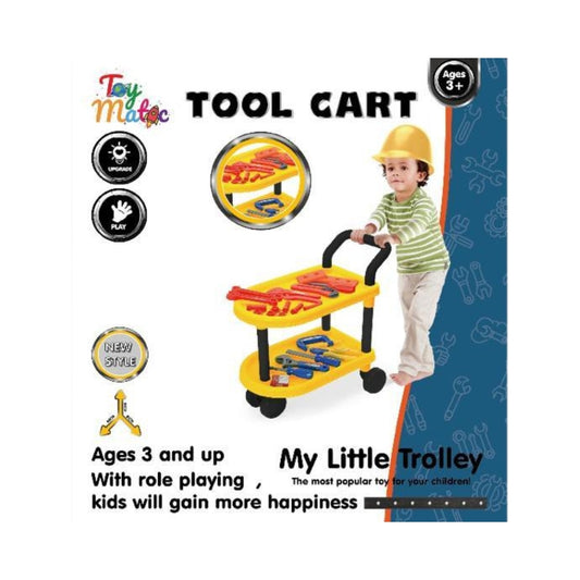Deluxe Tool Cart Play Set - My Little Trolley with Complete Workshop Tools