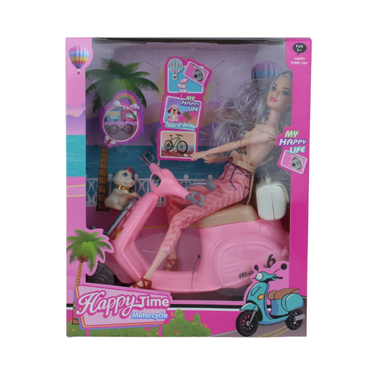 My Happy Life - Fashion Doll with Pink Vespa Play Set