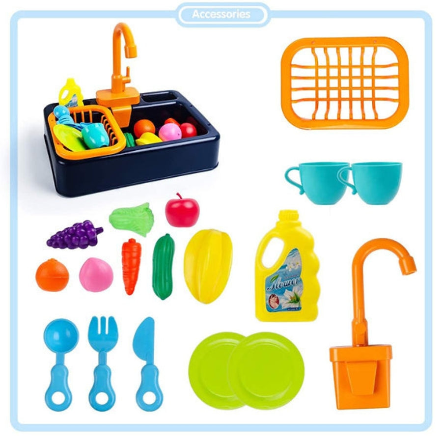 Electric Kitchen Sink Toy with Running Water