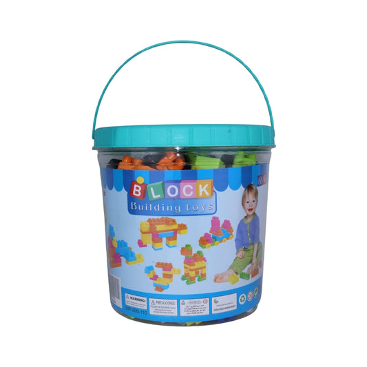 94 Pcs Block Building Toys - Construction Set in Storage Bucket