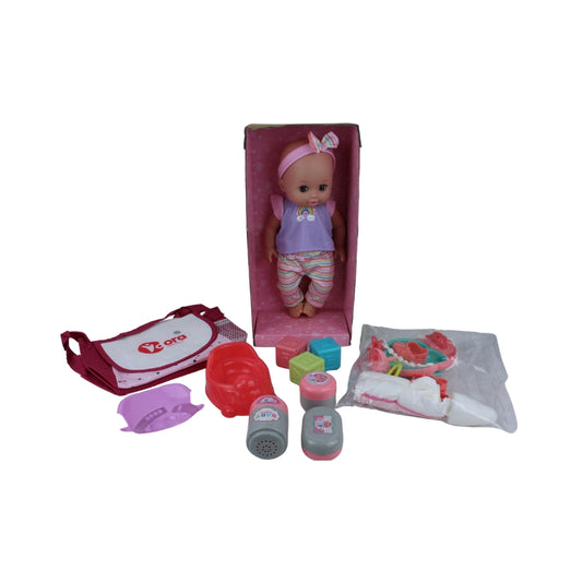 Hada Bebé Deluxe Lovely Doll - Baby Care Play Set with 12 Sounds