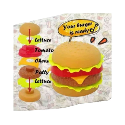 Kids Fast Food Pretend Play Set - 18 Pieces – Burger, Sadwich & Fries