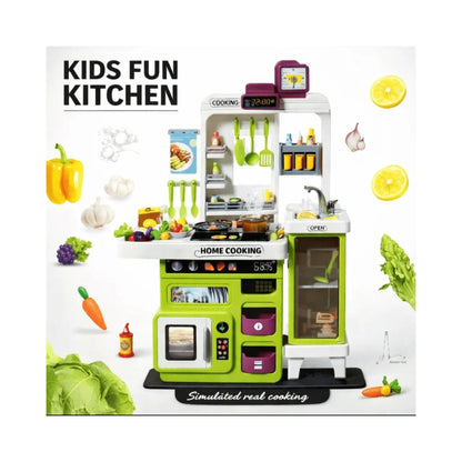 Western Kitchen Pretend Play Set – Light, Sound & Water Spray Cooking Toy