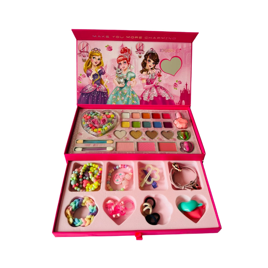 Princess Dream Kids Makeup & Jewelry Play Set – All-in-One Beauty Box