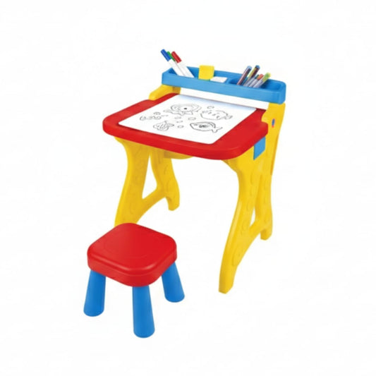 Drawing & Easel Learning Desk With Stool