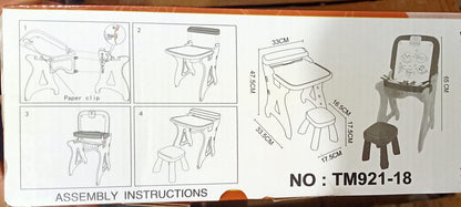 Drawing & Easel Learning Desk With Stool